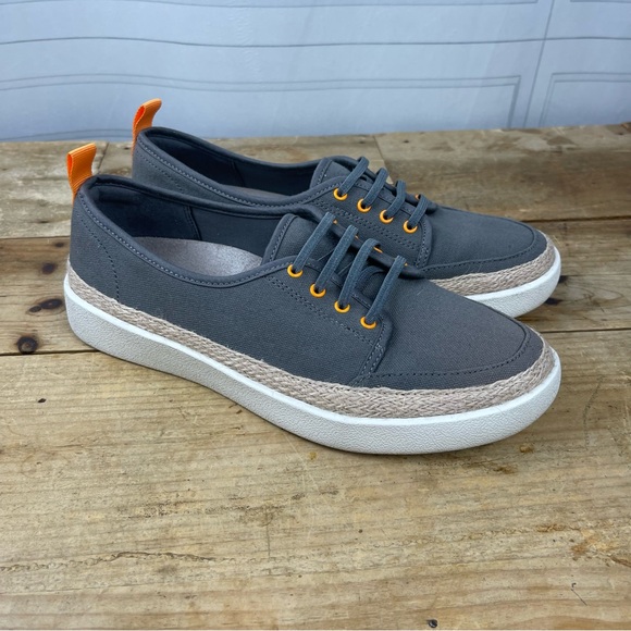 Vionic Jovie Lace-up‎ Canvas Sneaker - Charcoal - Women's Size 6.5 - Picture 2 of 13